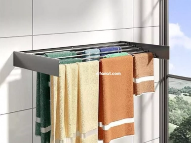 étendoir à linge mural pliable et rétractable