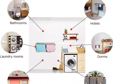 étendoir à linge mural pliable et rétractable
