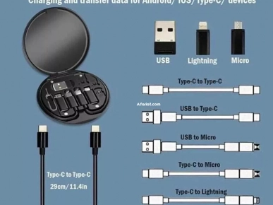 New Multiple Connectors USB-C Data Fast Charging