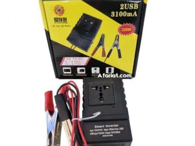 Convertisseur  pour voiture (12V Vers 220V) - 2 ports USB