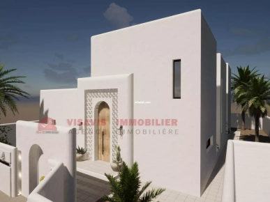 VILLA AVEC PISCINE - TITRE BLEU - ZONE URBAINE - À DJERBA
