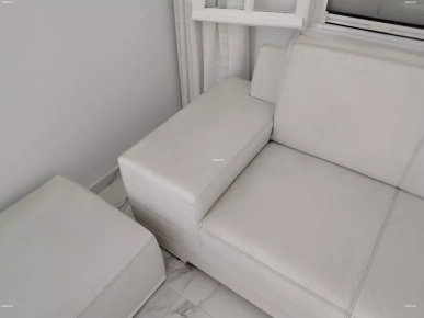 Divan blanc + petit banc
