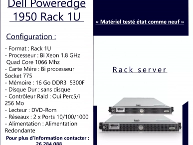 Dell Poweredge 1950 Rack 1U Dell Poweredge 1950 Rack 1U