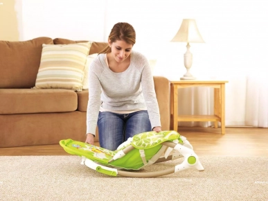 Transat balançoire vibrant et musical   2en1marque Fisher price