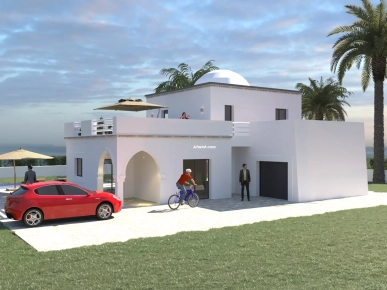 Construction Maison+terrain+piscine à  Djerba