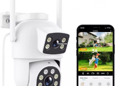 Camera Surveillance WiFi Exterieure, PTZ 360°