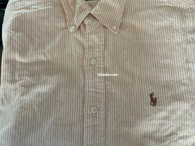 Chemise Ralph Lauren Custom Fit à rayures orange et blanches