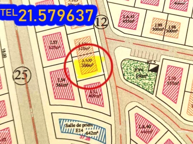 Terrain AFH 306m2 حدائق تونس منوبة jardin de tunis manouba Terrain AFH 306m2 حدائق تونس منوبة jardin de tunis manouba