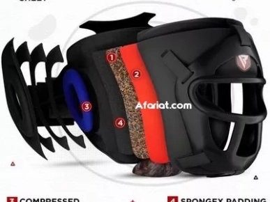 Casque avec grille amovible RDX taille L pour arts martiaux