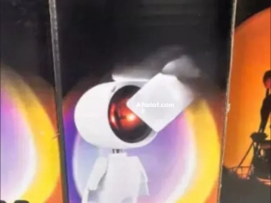 lampe forme robot de projection de coucher de soleil