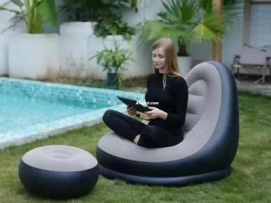 Canapé Gonflable Confortable avec pouf
