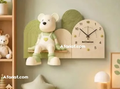 Horloge Murale Design Éducative – Collection Ours "Bearbrick"