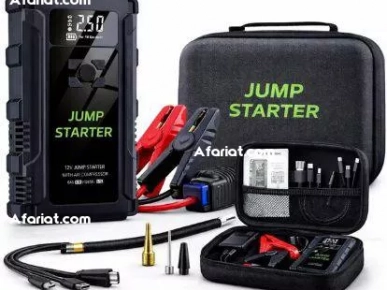 2-en-1 Démarreur de saut de voiture et gonfleur pneu portable 12V