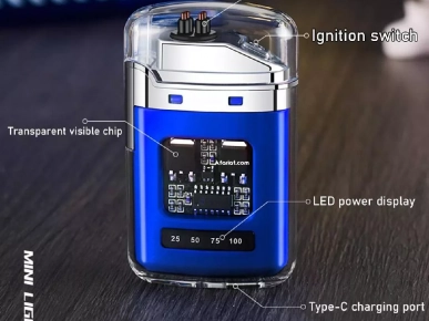 briquet électrique rechargeable à arc plasma.