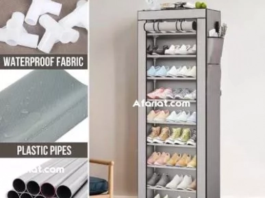 Étagère à Chaussures en Tissu à 9 Étages