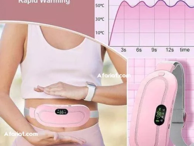 Ceinture de tampon de chaleur et de massage électrique rose