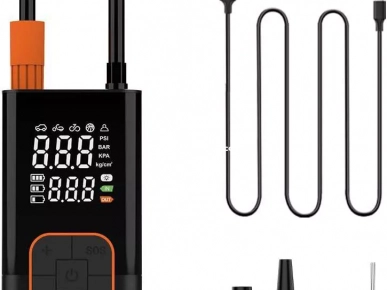 Gonfleur de pneu portable avec lumière LED