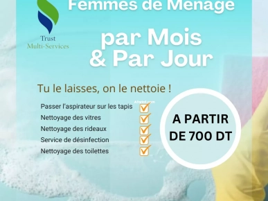 femme de ménage par jour a TUNIS femme de ménage par jour a TUNIS