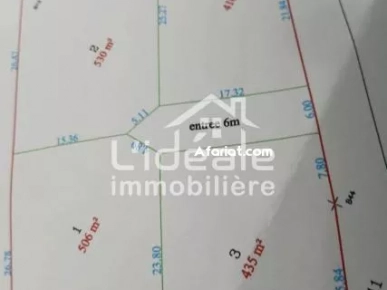 À vendre 4 lots de terrain à Hammamet Zone Craxi