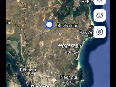 700m Bizerte sud Bouzaria rue plage ras injla