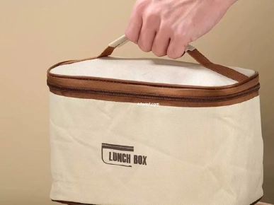 4 Boîtes à lunch avec sac isotherme rectangulaire