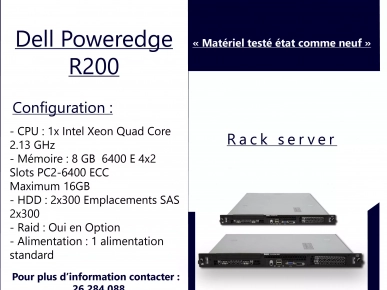 Liquidation  3 serveurs  Rack  dell  poweredge R200 Liquidation  3 serveurs  Rack  dell  poweredge R200