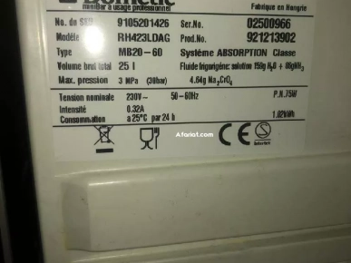 minibar de la marque Dometic très bonne état