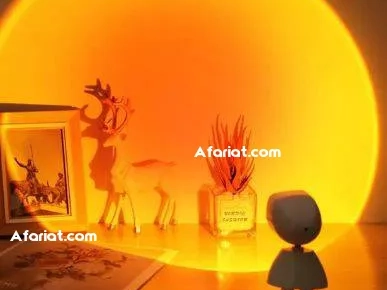 lampe forme robot de projection de coucher de soleil