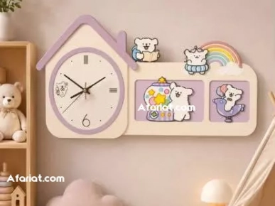 Horloge Murale Design Éducative – Collection Ours "Bearbrick"