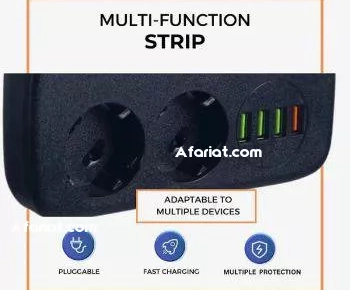 Multiprise intelligent 6EN1 Avec interrupteur et Sécurité Enfant