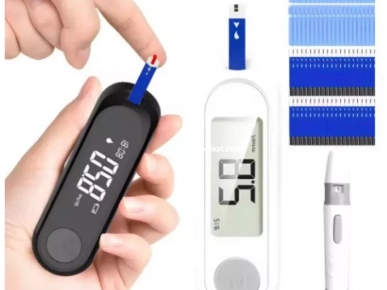Compteur de glycémie, Kit de test du diabète,avec 50 bandelettes