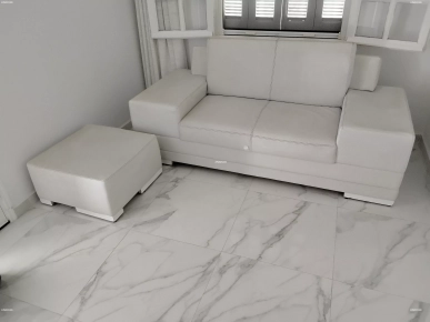 Divan blanc + petit banc