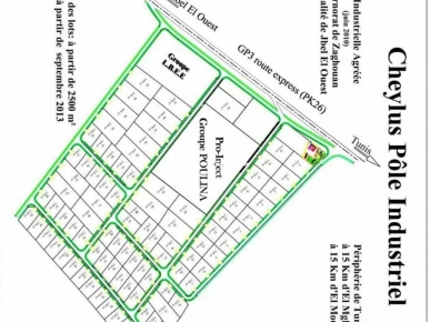 Lots industriels à vendre – Jbel El Ouest, Zaghouan 