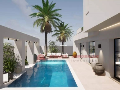 CONSTRUIRE UNE VILLA AVEC PISCINE ZONE URBAINE À DJERBA TUNISIE