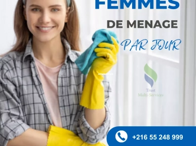 EMPLYEEE DE MENAGE A LA JOURNEE A SOUSSE EMPLYEEE DE MENAGE A LA JOURNEE A SOUSSE