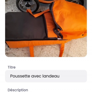 Poussette bébé double face Poussette bébé double face