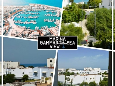 Marina Gammarth très bel et luxueux appartement S+3 vue mer