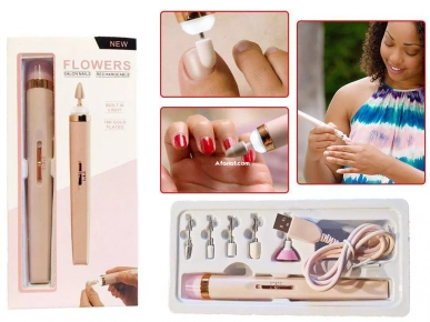 kit de manucure électrique Flowers Salon Nails Rechargeable.