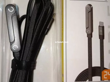 câble de charge rapide 240W USB-C vers USB-C avec support pliable