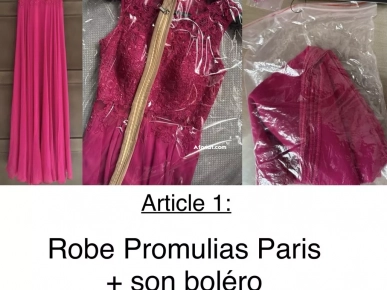 Robe longue Rose Promulias Paris