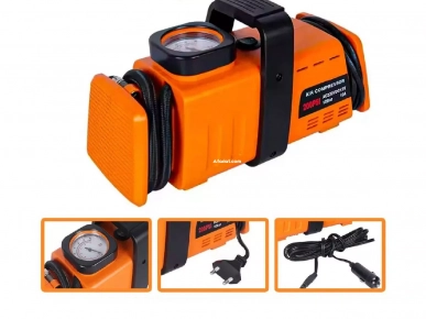 compresseur de voiture double adaptateur (12v/220v)