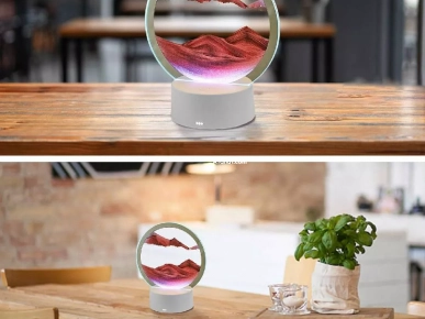 Lampe de table d'art de sable mobile