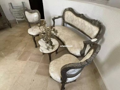 salon et console en argent