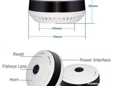 Caméra Panoramique WiFi 3MP 360° V380 pro