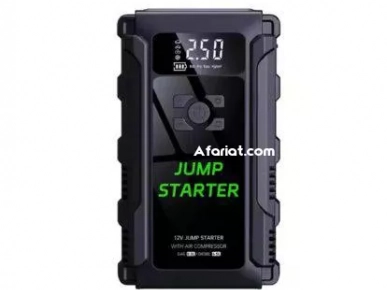 2-en-1 Démarreur de saut de voiture et gonfleur pneu portable 12V