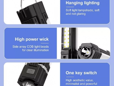 Lampe Camping Rechargeable, 3000 mAh