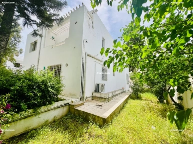 À louer villa S+5 avec jardin au cœur de la Marsa