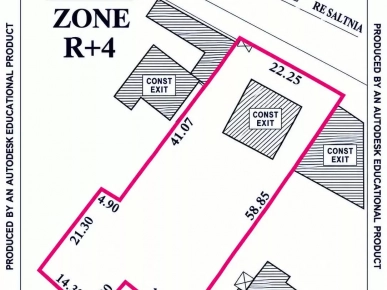 Terrain R+4 à vendre dans un emplacement stratégique et animé