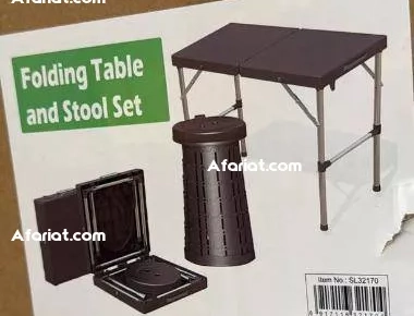 Ensemble de table et tabourets pliants