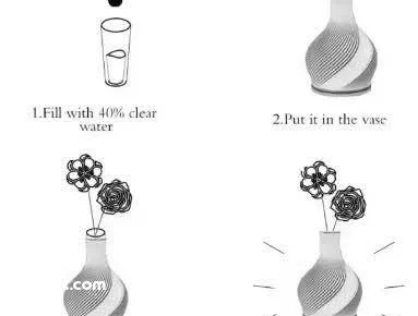 lampe vase imprimée en 3D Résine